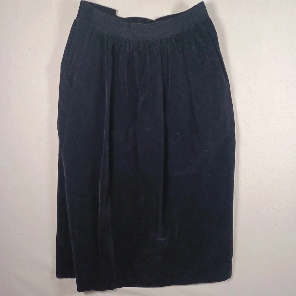 My Michelle Vintage Black Velvet Victorian Lace Bib Skirt Set Goth Dark Academia